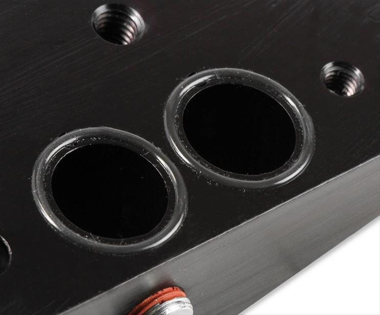 Earl's Performance Oil Cooler Adapters 1126ERL Adapter, Right Angle, -10 AN Inlet, -10 AN Outlet, Billet Aluminum, Black Anodized, Hardware, Each thumbnail 6