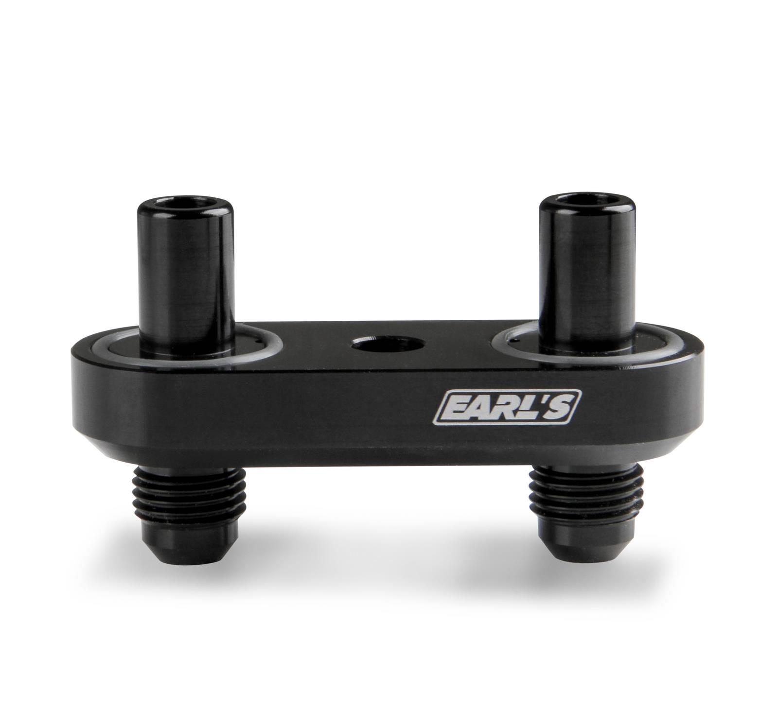 Earl's Performance Transmission Cooler Line Adapters 1128ERL Adapter, Billet Aluminum, Black Anodized, 6AN, 6L80, 6L90, 8L90E, Each thumbnail 2