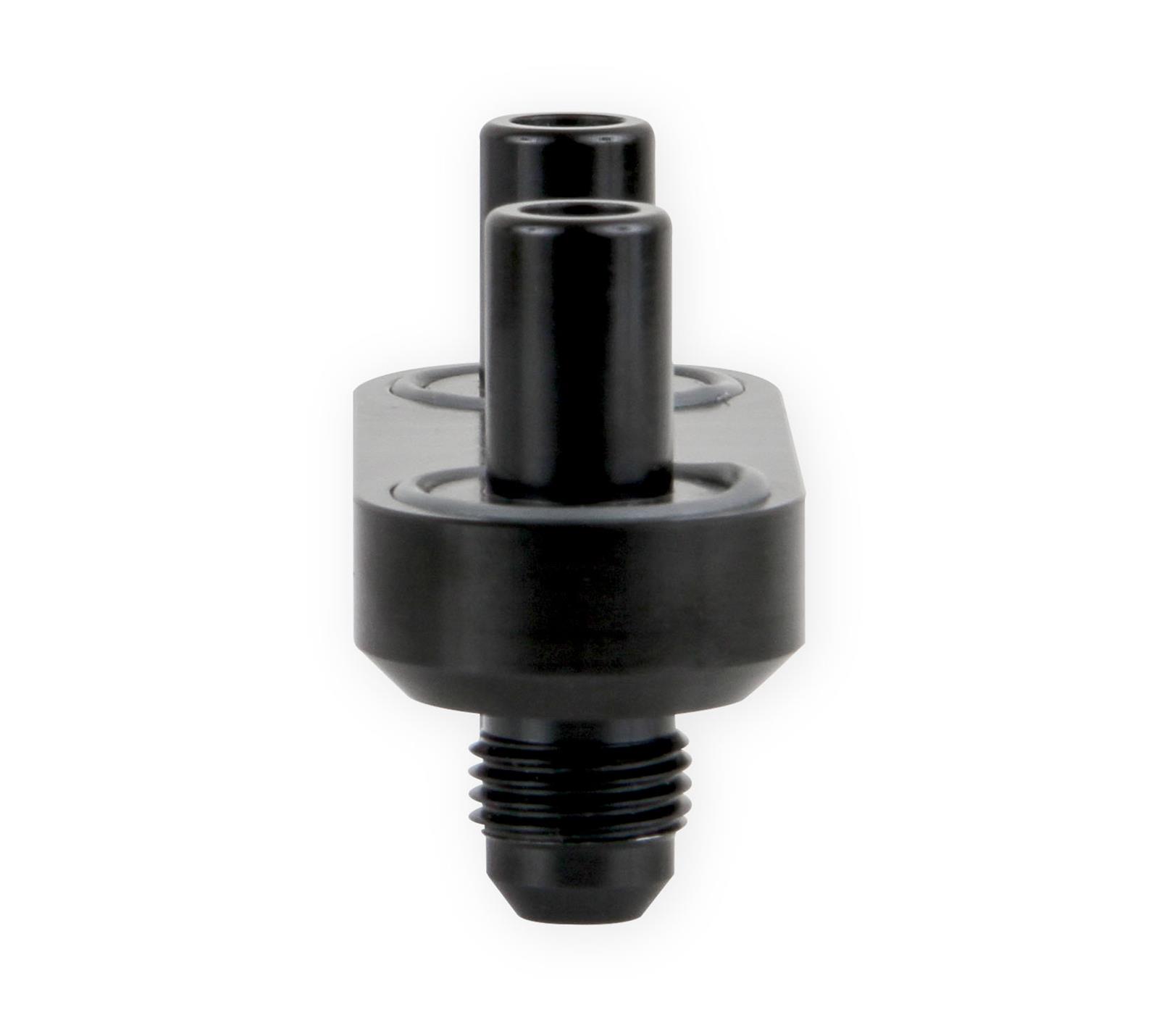 Earl's Performance Transmission Cooler Line Adapters 1128ERL Adapter, Billet Aluminum, Black Anodized, 6AN, 6L80, 6L90, 8L90E, Each thumbnail 3