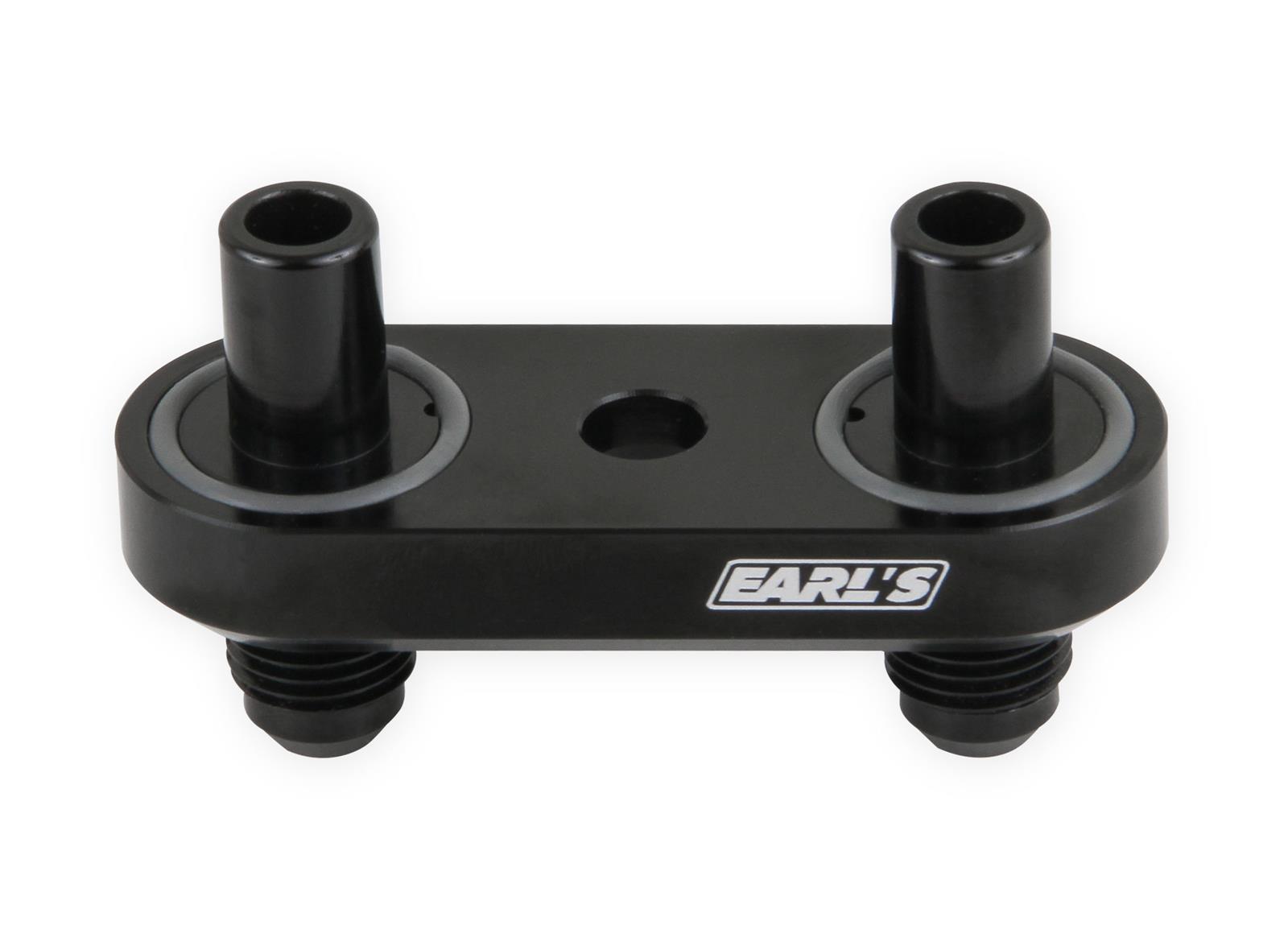 Earl's Performance Transmission Cooler Line Adapters 1128ERL Adapter, Billet Aluminum, Black Anodized, 6AN, 6L80, 6L90, 8L90E, Each thumbnail 5