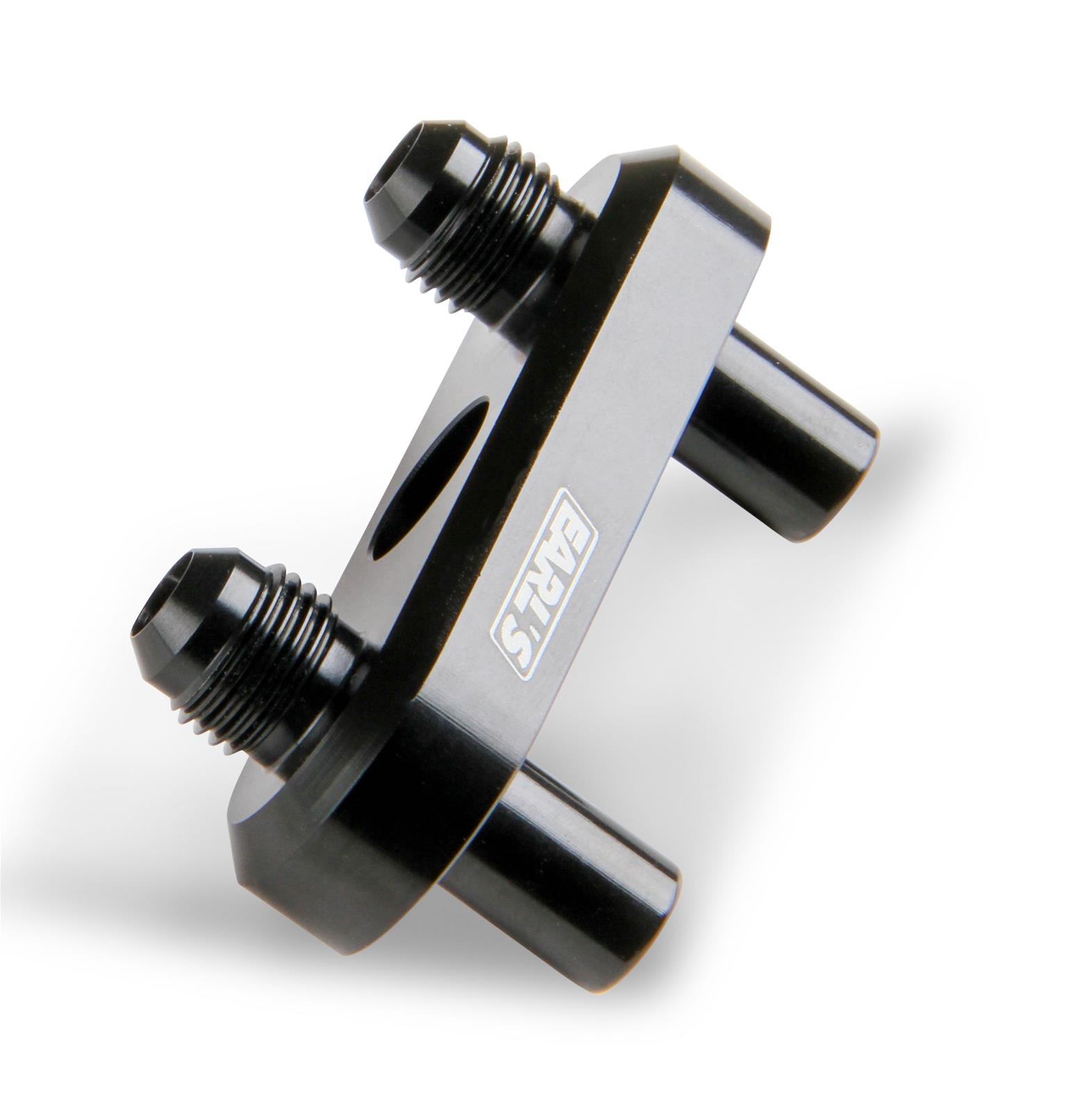 Earl's Performance Transmission Cooler Line Adapters 1128ERL Adapter, Billet Aluminum, Black Anodized, 6AN, 6L80, 6L90, 8L90E, Each thumbnail 8
