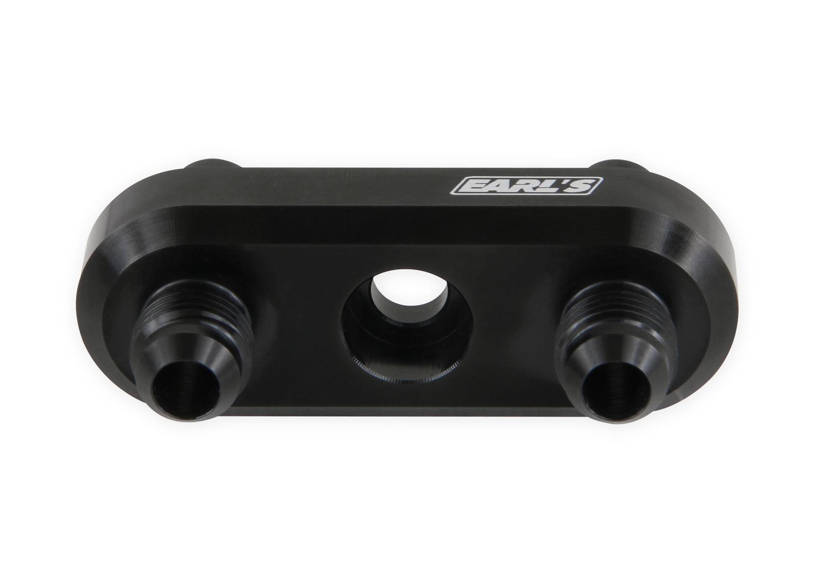 Earl's Performance Transmission Cooler Line Adapters 1128ERL Adapter, Billet Aluminum, Black Anodized, 6AN, 6L80, 6L90, 8L90E, Each thumbnail 6