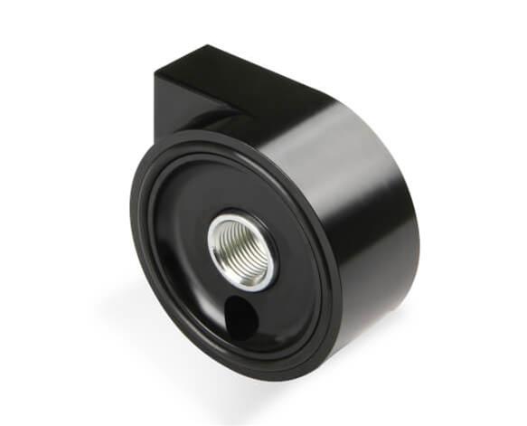 Earl's Performance Oil Cooler Adapters 1179ERL Filter Adapter, Remote Mount, -10 AN O-Ring Inlet, -10 AN O-Ring Outlet, 3/4-16 in. Nipple, Billet Aluminum, Black Anodized, Hardware, Each thumbnail 5
