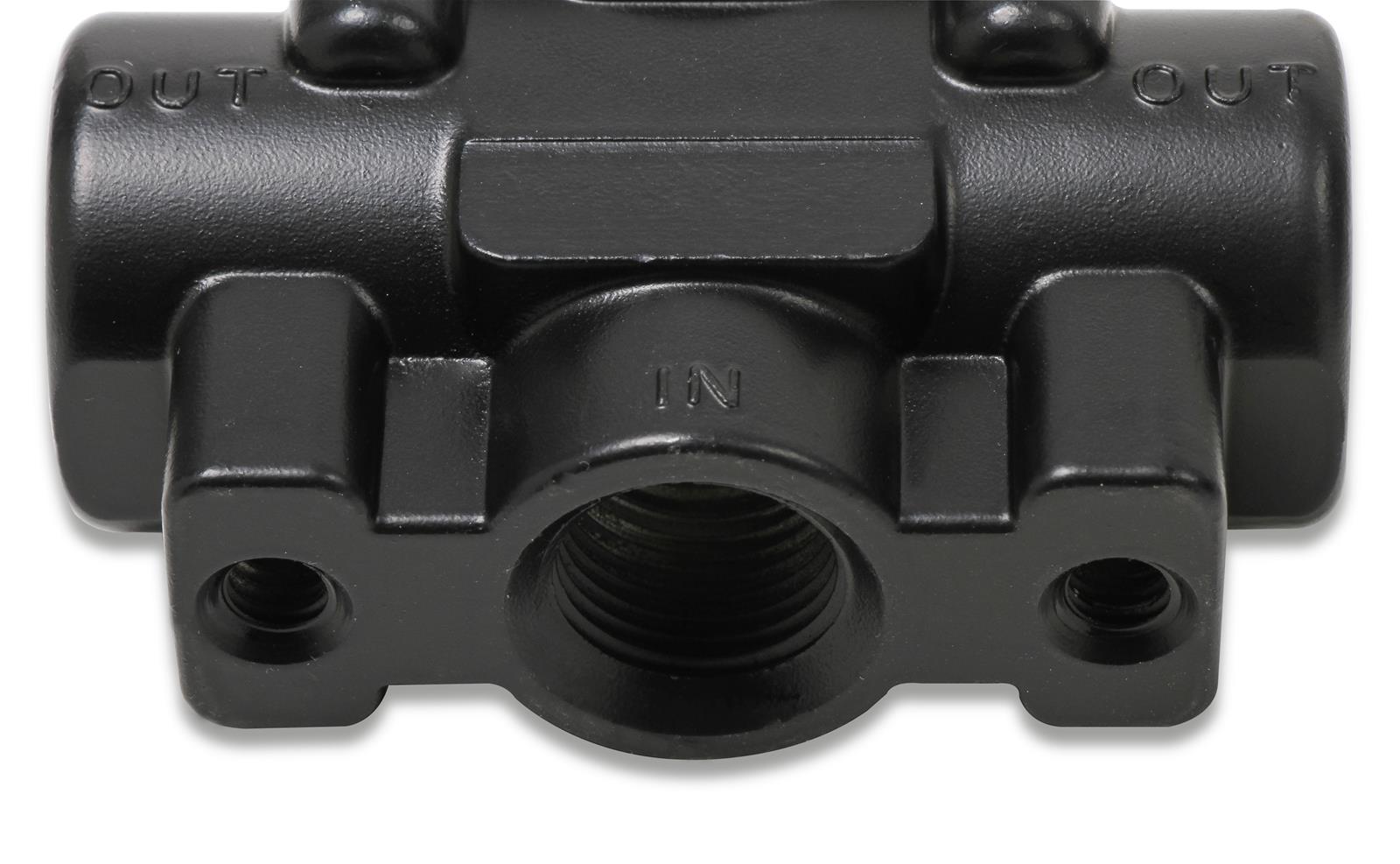 Earl's Performance Fuel Pressure Regulators 12850ERL Regulator, Adjustable, Non-Return, 1-4 psi. Range, 3/8 NPT Female Threads, Black, Carbureted Applications, Each thumbnail 3