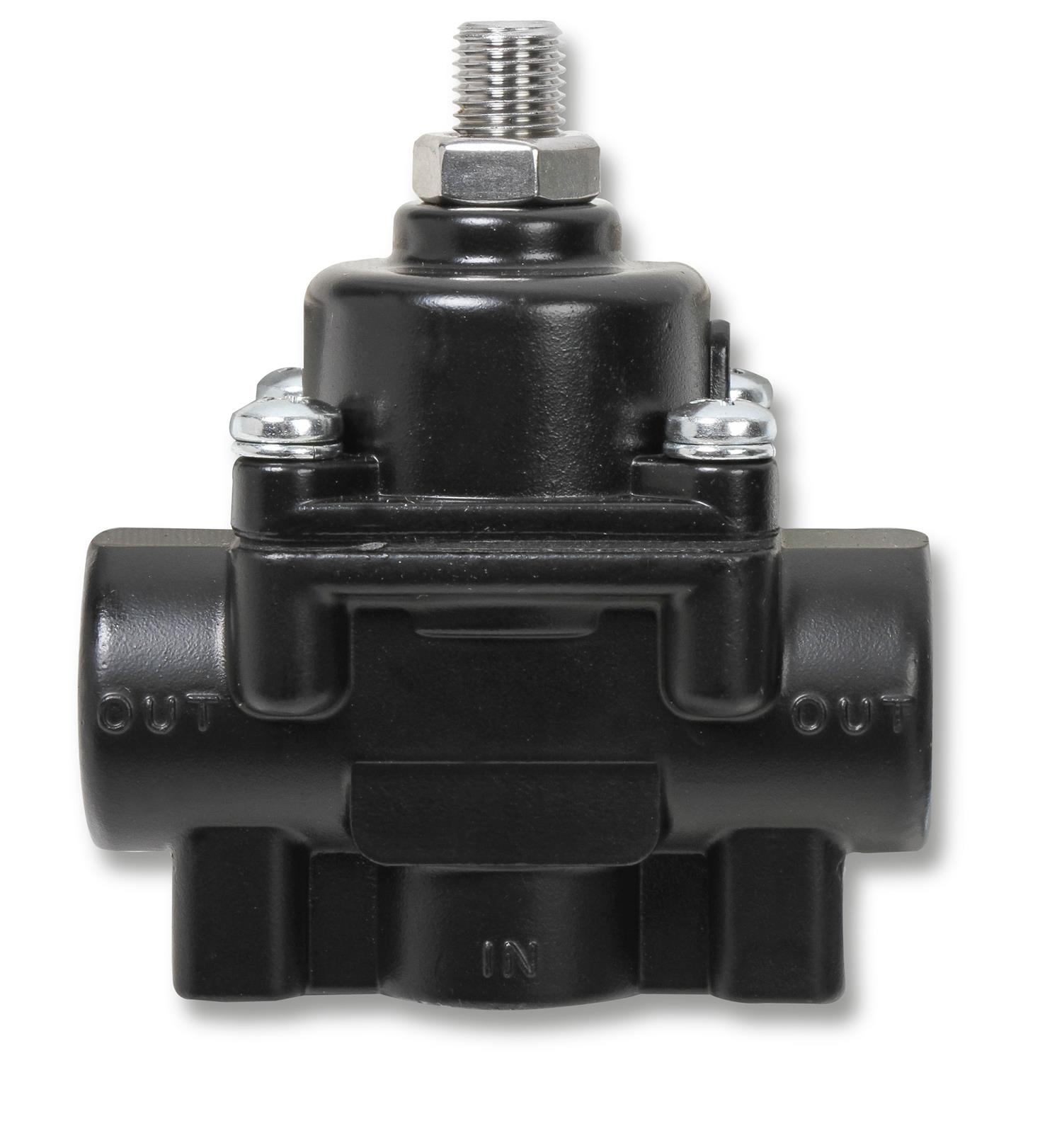 Earl's Performance Fuel Pressure Regulators 12850ERL Regulator, Adjustable, Non-Return, 1-4 psi. Range, 3/8 NPT Female Threads, Black, Carbureted Applications, Each thumbnail 5
