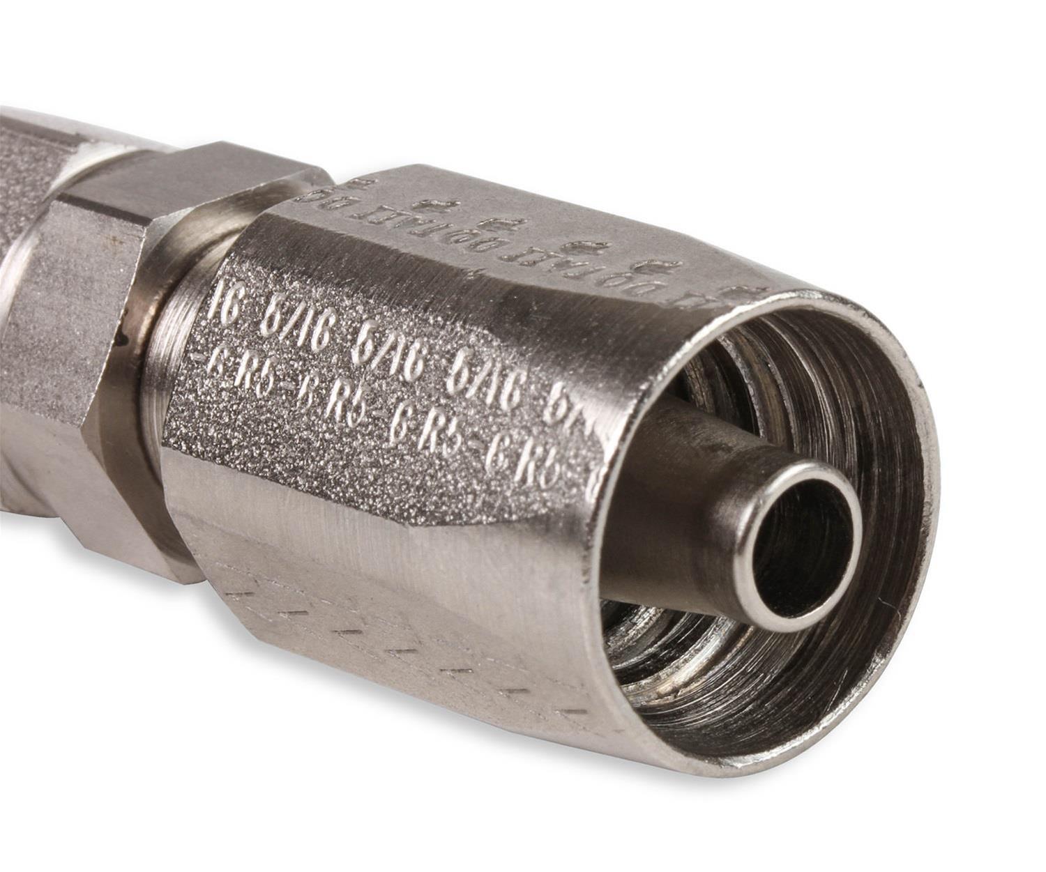 Earl's Performance Power Steering Hose Ends 130106ERL Fitting, End, Steering, Straight, -6 AN to -6 AN Female Thread, Steel, Zinc Plated, Each