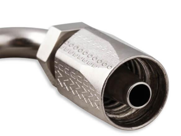 Earl's Performance Power Steering Hose Ends 131206ERL Fitting, End, Steering, 120 Degree, -6 AN to -6 AN Female Thread, Steel, Nickel Plated, Each thumbnail 2