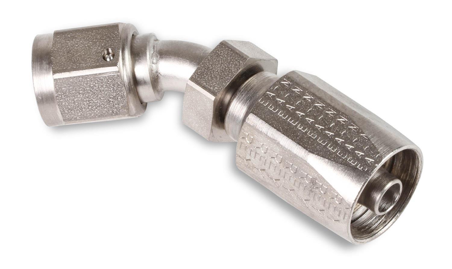 Earl's Performance Power Steering Hose Ends 134606ERL Fitting, End, Steering, 45 Degree, -6 AN to -6 AN Female Thread, Steel, Zinc Plated, Each thumbnail 2