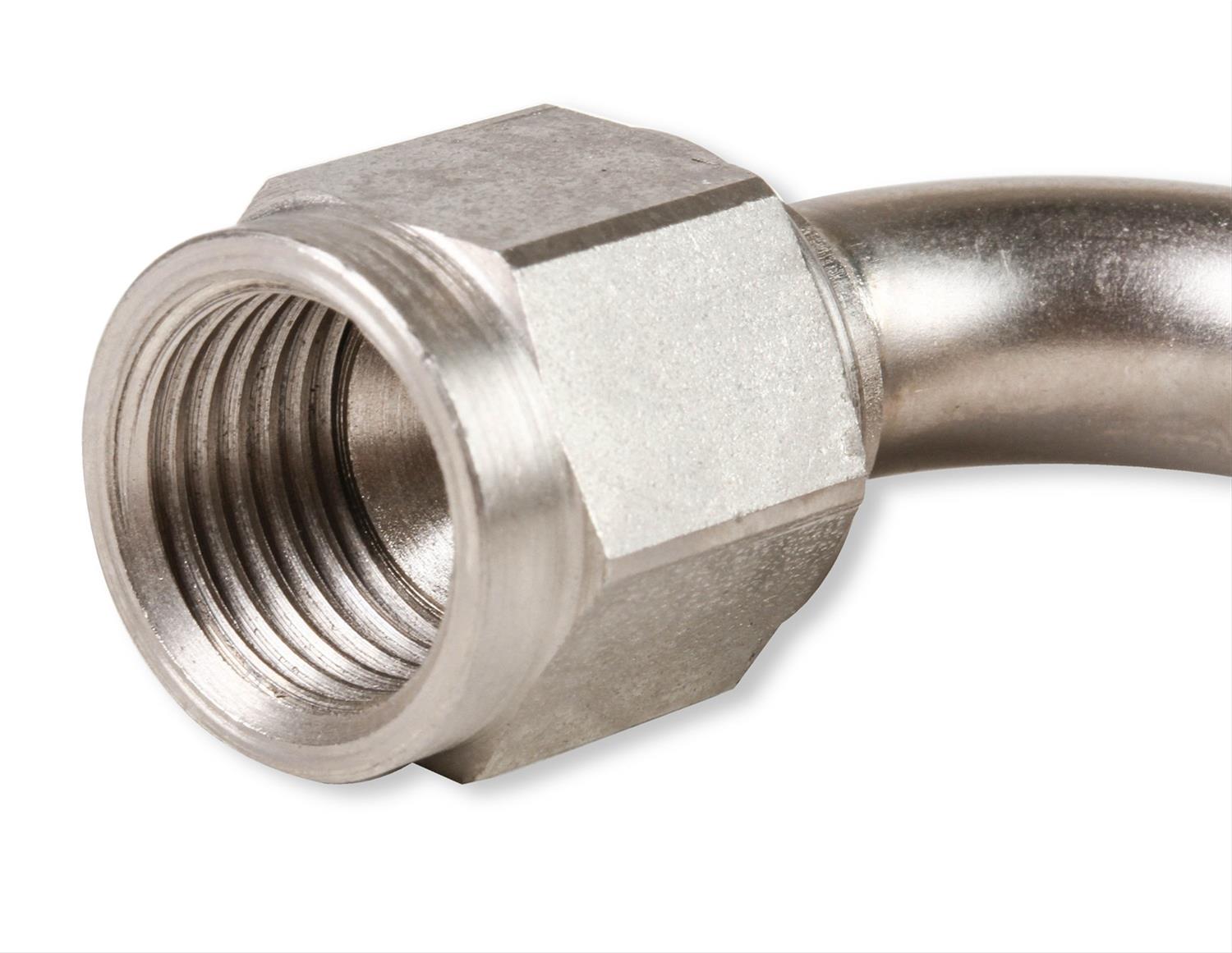 Earl's Performance Power Steering Hose Ends 139106ERL Fitting, End, Steering, 90 Degree, -6 AN to -6AN Female Thread, Steel, Zinc Plated, Each thumbnail 2