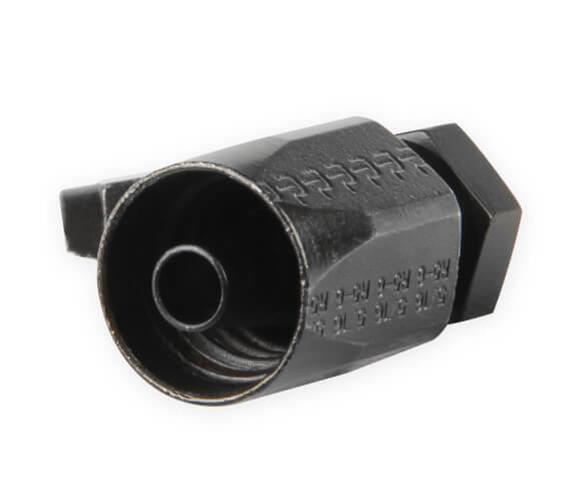 Earl's Performance Power Steering Hose Ends 151206ERL End, Steering, 120 Degree, -6 AN to -6 AN Female Thread, Steel, Black Chomate, Each thumbnail 4