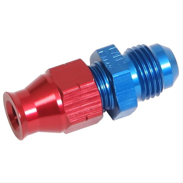 Earl's Performance Tube Adapter Fittings 165064ERL Fitting, Adapter, AN to Tubing, Straight, Aluminum, Red/Blue Anodized, -6 AN, 1/4 in., Each thumbnail 2