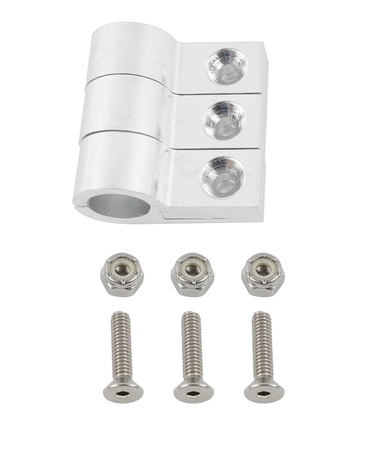 Earl's Performance Line Clamps 170208ERL Hose Clamps, Hose and Tubing Clamps, 1/2 in. Diameter Hole, Polished Aluminum, Set of 3