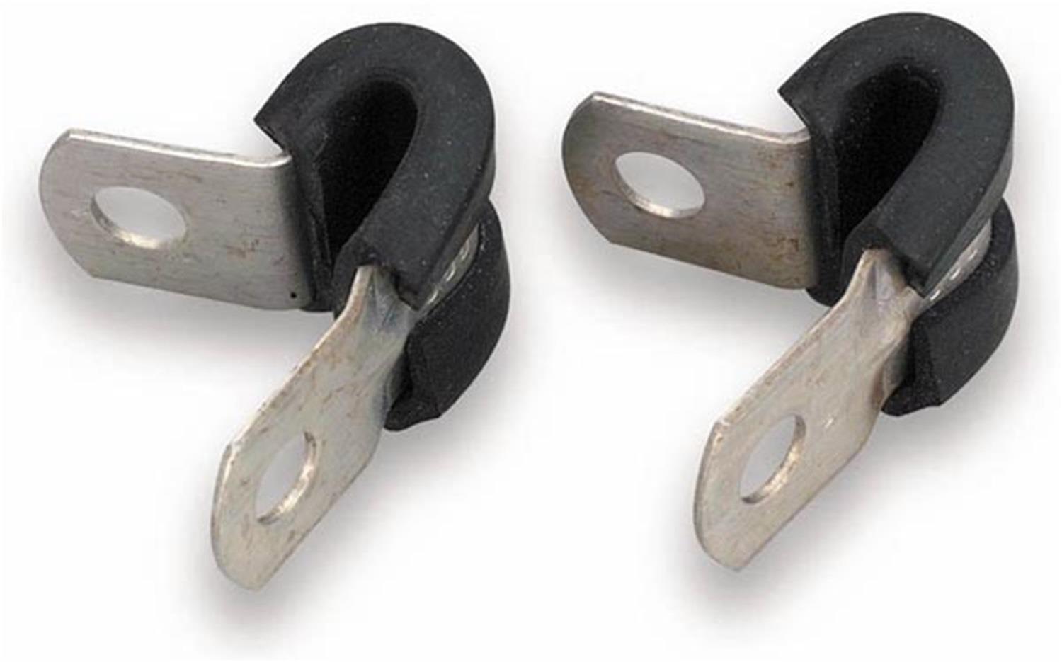 Earl's Performance Cushioned Hose Clamps 171003ERL Mounting Clamps, Cushioned, Aluminum, Natural, One 3/16 in. Diameter Hole, Set of 10
