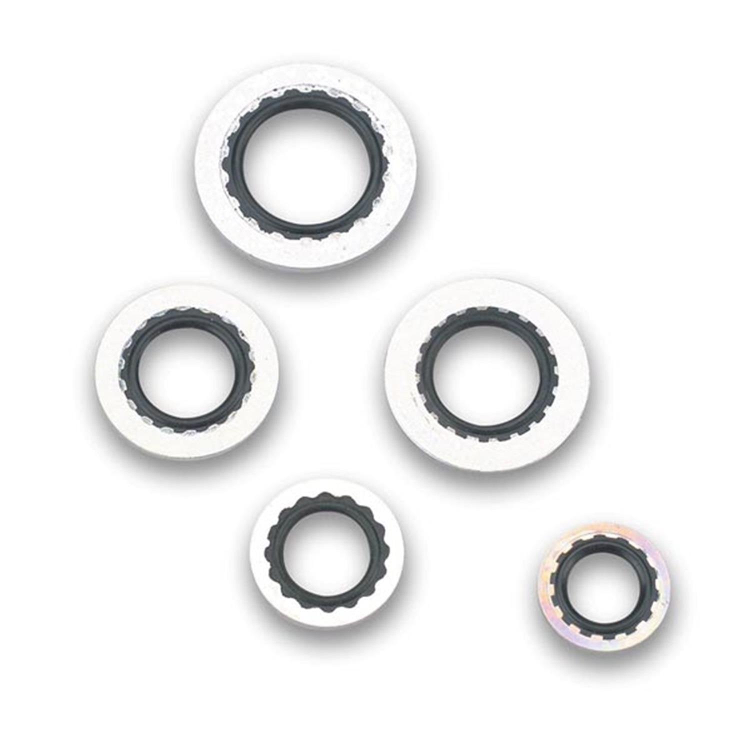 Earl's Performance Stat-O-Seals 178008ERL Washers, Stat-O-Seal, -5 AN, Aluminum with O-Ring, Pair