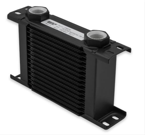 Earl's Performance UltraPro Oil Coolers 210ERL Fluid Coolers, UltraPro, 10-Row, Stacked Plate, 3.00 in. Height, Aluminum, Black, -10 AN O-Ring Female Ports, Oil, Transmission, Differential, Each