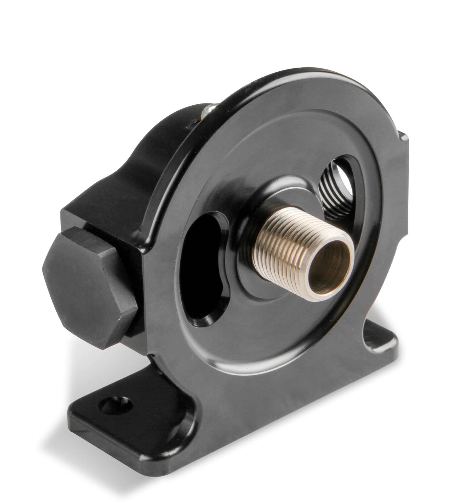 Earl's Performance Remote Oil Filter Mounts 2188ERL Mount, Remote, Billet Aluminum, Black Anodized, Two -10 AN O-ring Female Threads Inlets, One -10 AN Female Threads Outlets, Each thumbnail 5