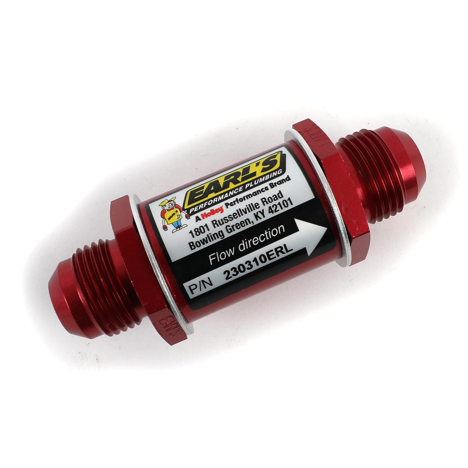 Earl's Performance Inline Oil Filters 230310ERL Pre-Filter, Inline, Screen Element, -10 AN, Male, Inlet/Outlet, 3.5 in. Length, Each