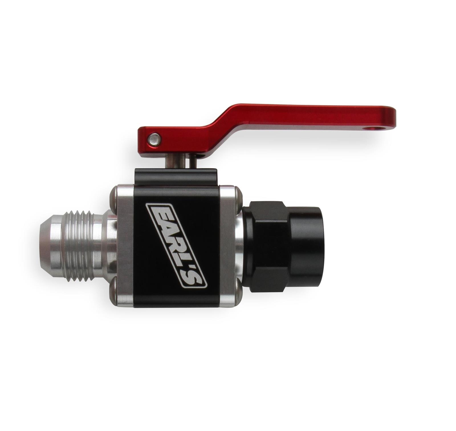 Earl's Performance Shut-Off Valves 230710ERL Ball Valve, -10 AN Male to -10 AN Female, Aluminum, Anodized, Each thumbnail 2
