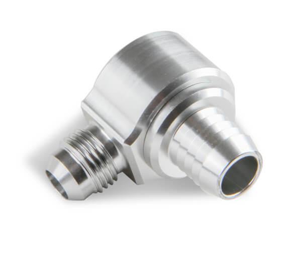 Earl's Performance Brake Booster Check Valves 252006ERL Valve, Aluminum, Clear Anodized, -6 AN, Hose Barb, Each thumbnail 2