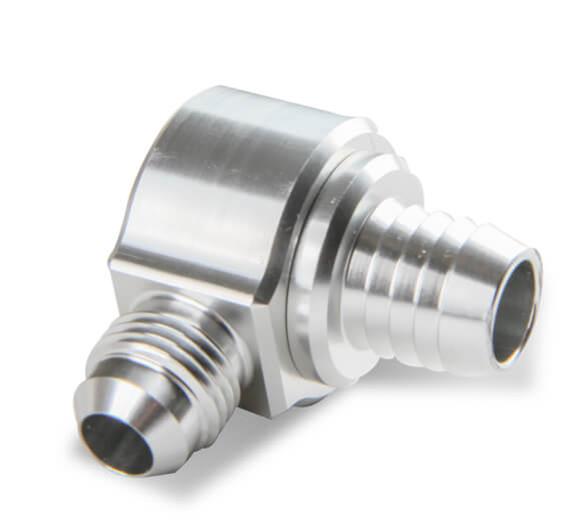 Earl's Performance Brake Booster Check Valves 252006ERL Valve, Aluminum, Clear Anodized, -6 AN, Hose Barb, Each thumbnail 3