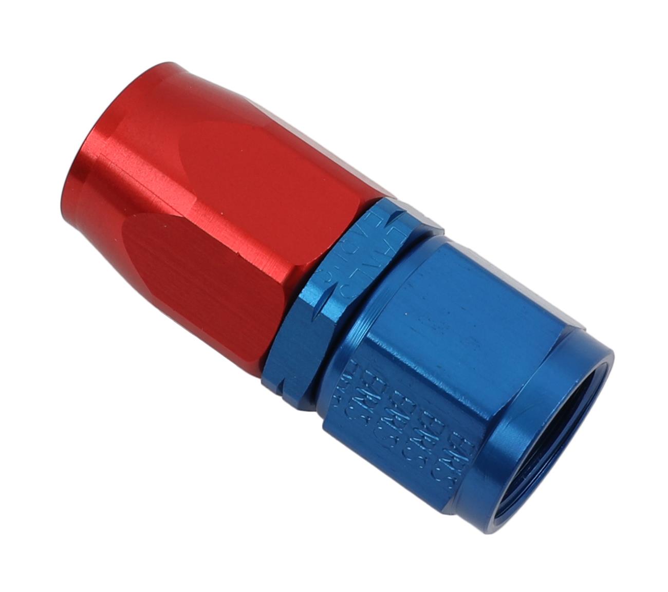 Earl's Performance Auto-Fit Hose Ends 300108ERL Fitting, End, Auto-Fit, Straight, -8 AN to Female -8 AN, Aluminum, Red/Blue, Each