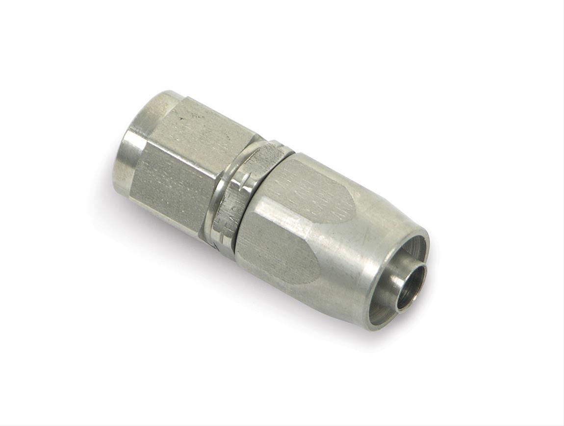 Earl's Performance Auto-Fit Hose Ends 490124ERL Ends, Auto-Fit, Straight, Reusable Non-swivel, -24 AN End Size, -24 AN Adapter Size, Female Threads, Stainless Steel, Natural, Each