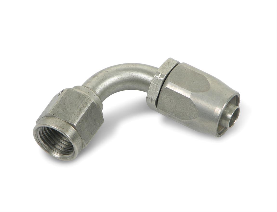Earl's Performance Auto-Fit Hose Ends 499112ERL Fitting, End, Auto-Fit, 90 Degree, -12 AN, -12 AN Adapter, Stainless Steel, Natural, Each
