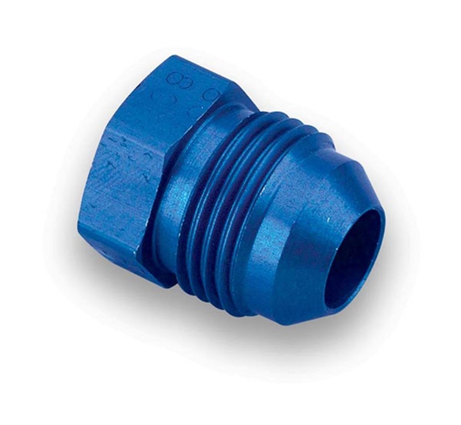 Earl's Performance Plugs 580604ERL Fittings, External Hex Head Flare Plug, -4 AN, Aluminum, Blue Anodized, Pair