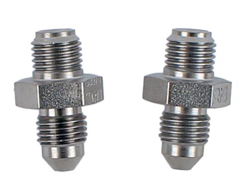 Earl's Performance Brake System Adapters 581531ERL Fittings, Brake, Male -3 AN to Male 3/8 in.-24 Thread, Short, Inverted Flare, Steel, Nickel Plated, Pair thumbnail 4