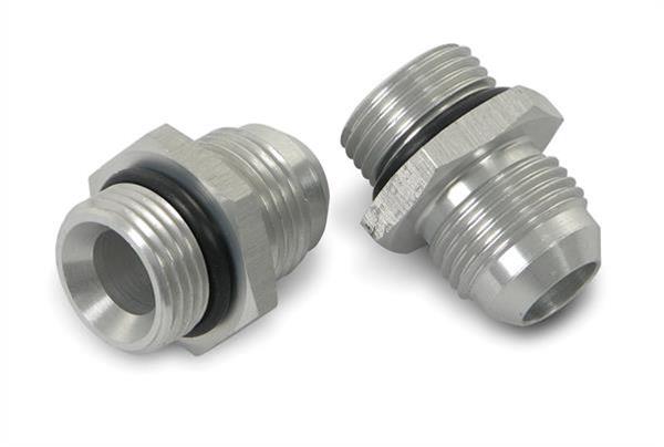 Earl's Performance AN to Straight Cut O-Ring Fittings 585110ERL Fitting, Adapter, Cut, Straight, Aluminum, Natural, -10 AN, -10 AN, Pair thumbnail 2