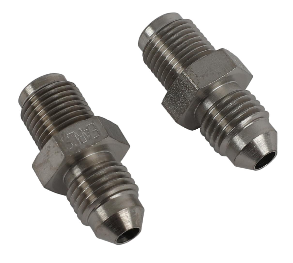 Earl's Performance Brake System Adapters 591942ERL Fitting, Adapter, -4 AN to 7/16-24 in. Inverted Flare, Steel, Nickel Plated, Pair thumbnail 2