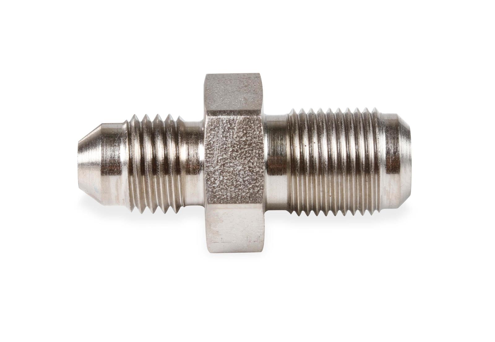 Earl's Performance AN to Metric Adapter Fittings 592053ERL Fitting, Adapter, Threads, Straight, Steel, Nickel Plated, -3 AN, M12 x 1.0, Pair thumbnail 3