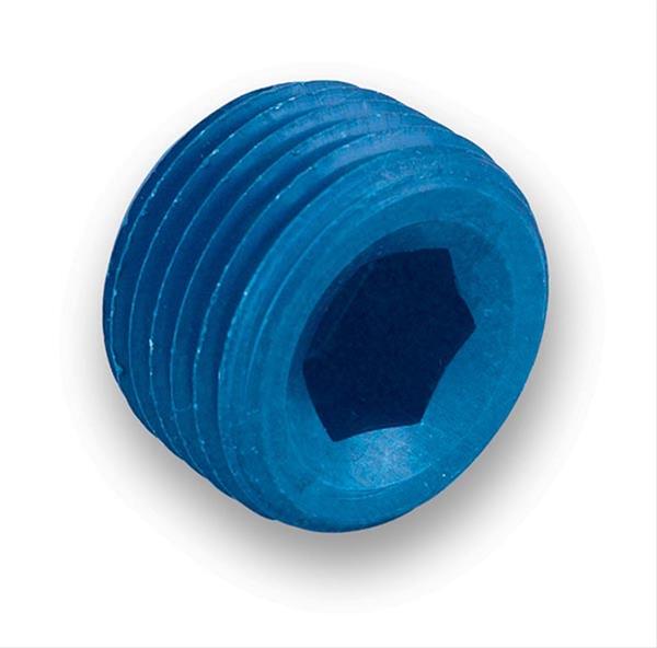 Earl's Performance Plugs 593204ERL Fittings, Internal Allen Head Pipe Plug, 3/8 in. NPT, Aluminum, Blue Anodized, Pair thumbnail 3