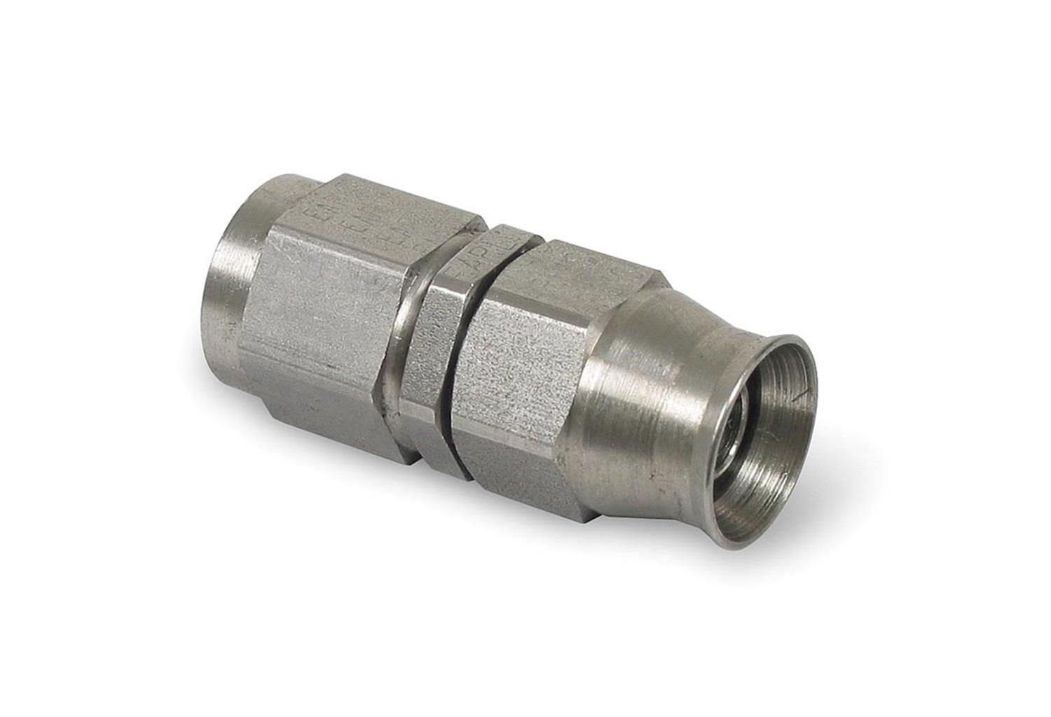 Earl's Performance Speed-Seal Hose Ends 600193ERL Fitting, End, Speed-Seal, Straight, -3 AN to Female -3 AN, Stainless Steel, Natural, Each
