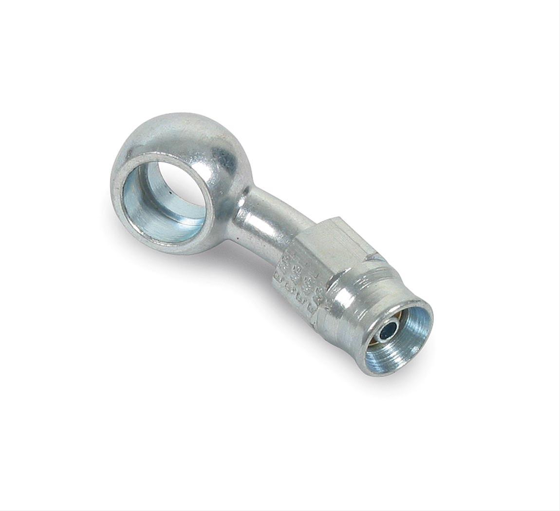 Earl's Performance Speed-Seal Hose Ends 600803ERL Fitting, End, Speed-Seal, 30 Degree, -3 AN Hose, 10mm Banjo, Steel, Zinc Plated, Each