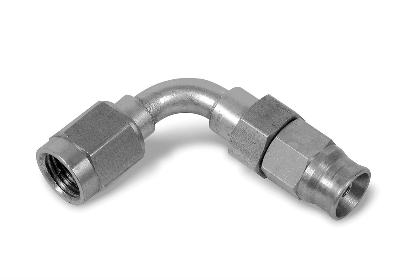 Earl's Performance Speed-Seal Hose Ends 609293ERL Fitting, End, Speed-Seal, 90 Degree, -3 AN Hose, -3 AN Female, Stainless Steel, Natural, Each