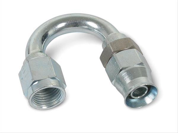 Earl's Performance Speed-Seal Hose Ends 618103ERL Fitting, End, Speed-Seal, 180 Degree, -3 AN Hose, -3 AN Female, Steel, Zinc Plated, Each