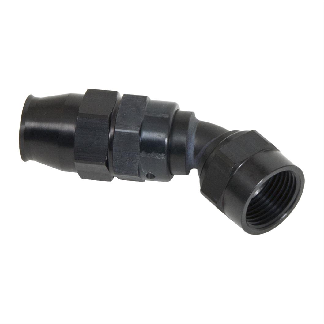 Earl's Performance UltraPro Hose Ends 624612ERL Ends, UltraPro, Reusable Swivel, 45 degree, -12 AN Size, Aluminum, Black Anodized, Each thumbnail 2