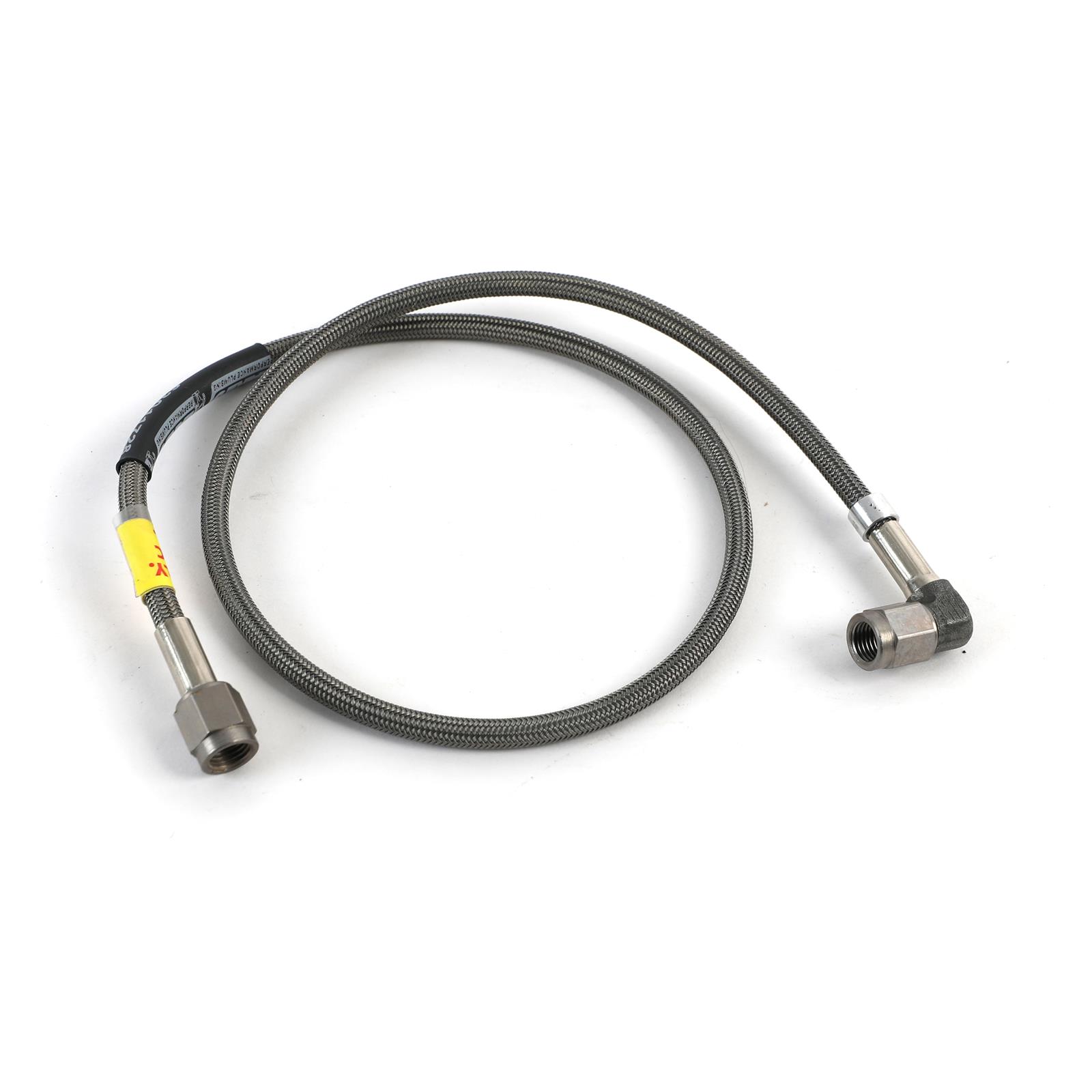 Earl's Performance Speed-Flex Brake Lines 63011728ERL Line, Speed-Flex, Braided Stainless Steel, 28 in., -3 AN 90 Degree Female, -3 AN Straight Female, Each