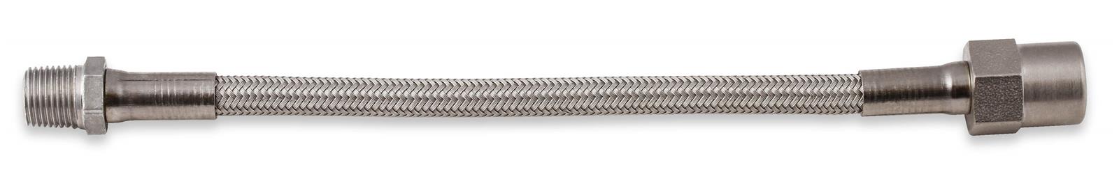 Earl's Performance Speed-Flex Extension Hoses 63151606ERL Hose, Braided Stainless Steel, -3 AN Hose, 1/8 in. NPT Female, 1/8 in. NPT Male, Nickel, 6 in. Length, Each thumbnail 3