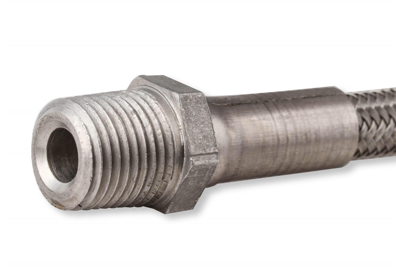 Earl's Performance Speed-Flex Extension Hoses 63151606ERL Hose, Braided Stainless Steel, -3 AN Hose, 1/8 in. NPT Female, 1/8 in. NPT Male, Nickel, 6 in. Length, Each thumbnail 2