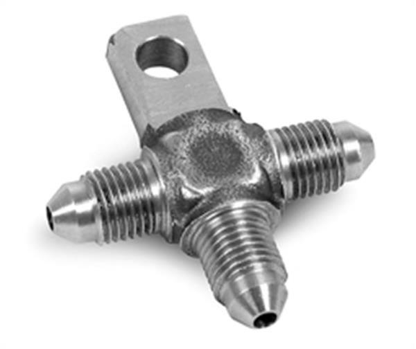 Earl's Performance Speed-Seal Tee Adapter Fittings 6453003ERL Fitting, Adapter, Union -3 AN with Mount, Steel, Zinc Plated, Each thumbnail 2