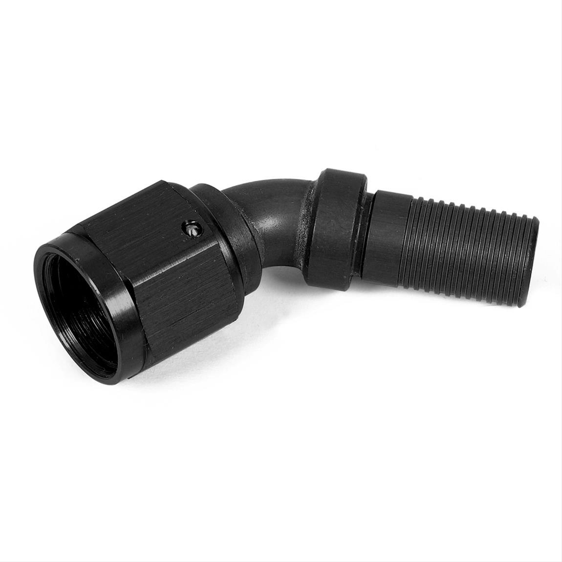 Earl's Performance Ultra-Flex 650 Hose Ends 674608ERL Fitting, End, 650, 45 Degree, -8 AN to Male -8 AN, Aluminum, Clear Anodized, Each
