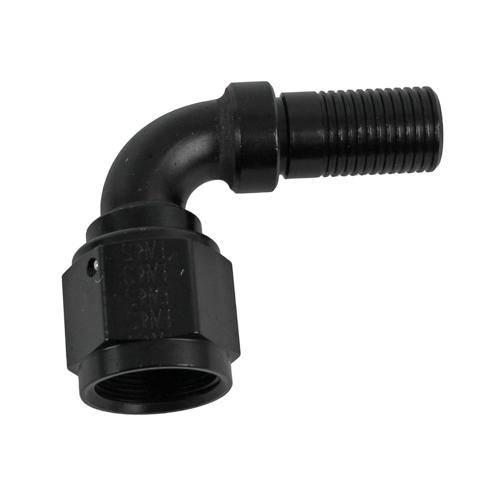Earl's Performance Ultra-Flex 650 Hose Ends 679108ERL Fitting, End, 650, 90 Degree, -8 AN to Male -8 AN, Aluminum, Clear Anodized, Each