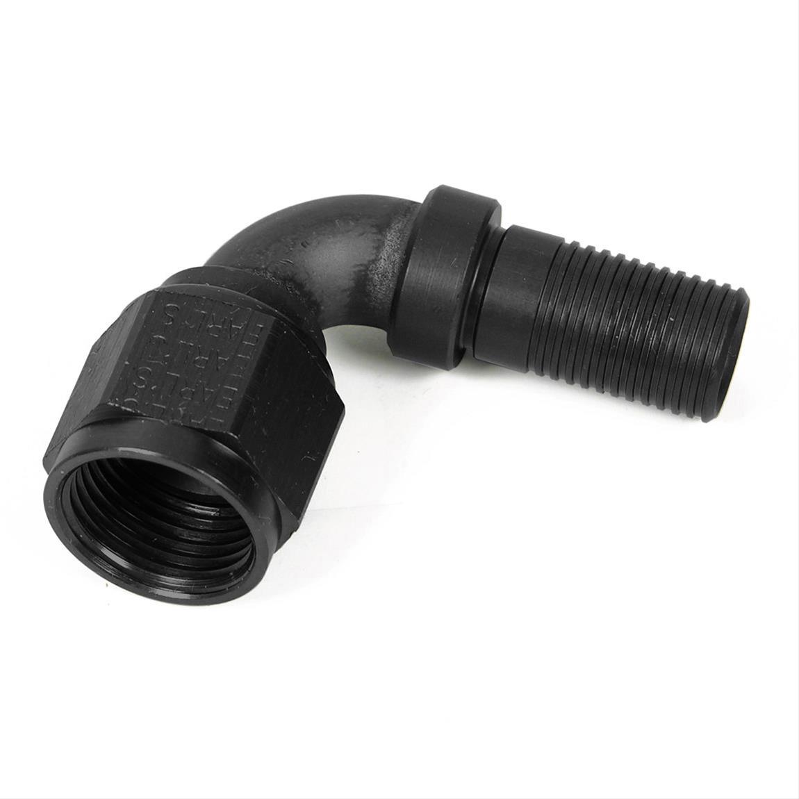 Earl's Performance Ultra-Flex 650 Hose Ends 679112ERL Fitting, End, 650, 90 Degree, -12 AN to Male -12 AN, Aluminum, Clear Anodized, Each