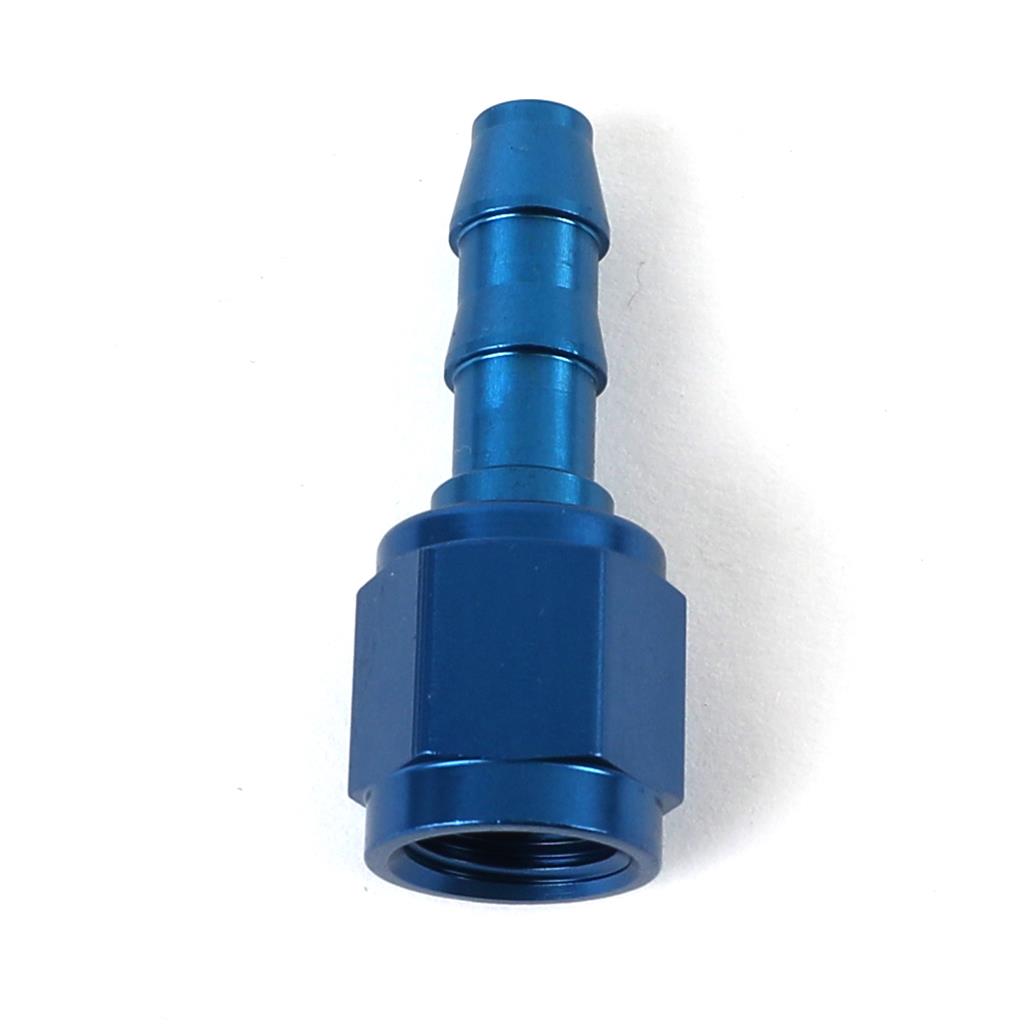 Earl's Performance Super Stock Hose Ends 700145ERL Fitting, End, Stock, Straight, -4 AN to Female -4 AN, Aluminum, Blue, Each