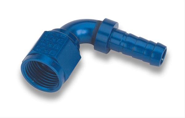 Earl's Performance Auto-Mate Hose Ends 709106ERL Fitting, End, Auto-Mate, 90 Degree, -6 AN to Female -6 AN, Aluminum, Red/Blue Anodized, Each