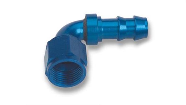 Earl's Performance Super Stock Hose Ends 709167ERL Fitting, End, Stock, 90 Degree, -6 AN to Female -6 AN, Aluminum, Blue, Each thumbnail 2