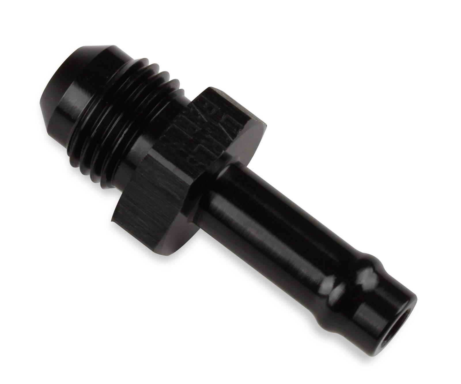 Earl's Performance Vapor Guard Hose Ends 740156ERL Fitting, Adapter, NPT to Barb, Straight, Billet Aluminum, Black Anodized, 5/16 in., 5/16 in. Barb, Each