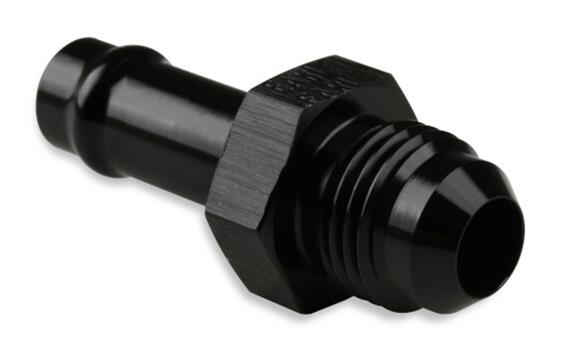 Earl's Performance Vapor Guard Hose Ends 740166ERL End, Guard, Straight, 3/8 in. Size, Socketless Barb, -6 AN Male Threads, Aluminum, Black, Each thumbnail 4